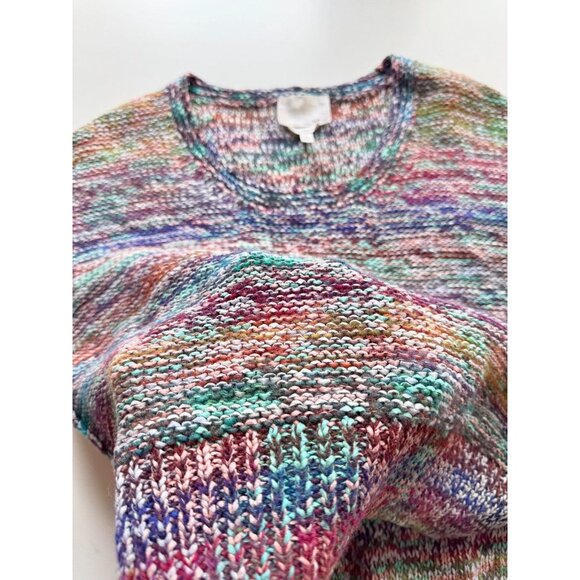Aritzia WILFRED LE FOU Masako Rainbow Marled Wool Paper Knit Sweater, Size XS - Picture 10 of 14